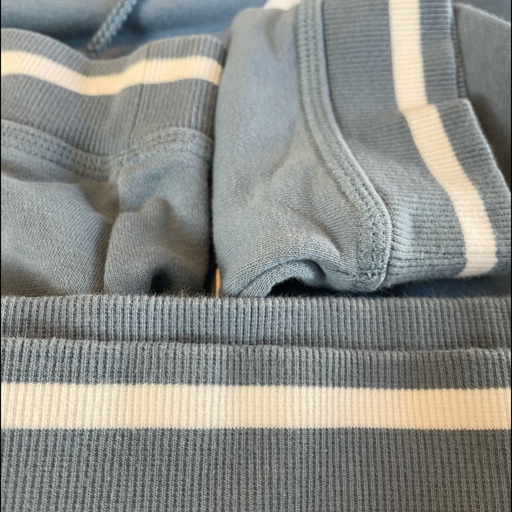 Adidas Active Icons Cropped Slate Blue Hoodie - Picture 7 of 11